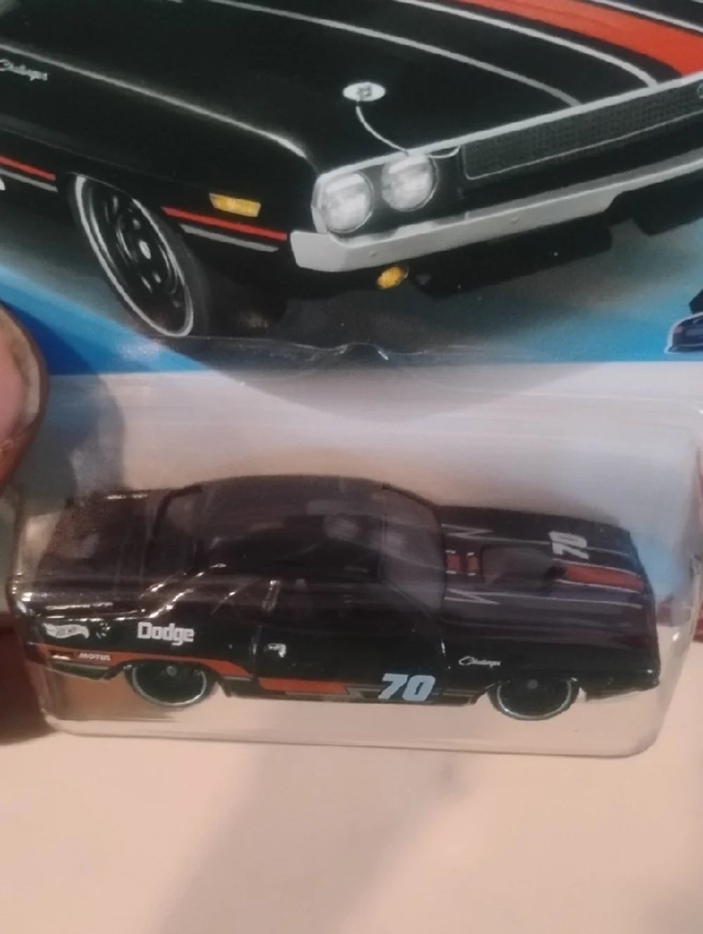 Mattel Hot Wheels '70 Dodge Hemi Challenger - Black with Red Stripes